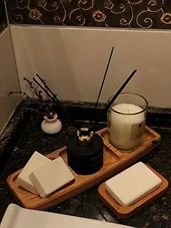 3 Bölmeli Ahşap Banyo Organizeri ürün görseli 1