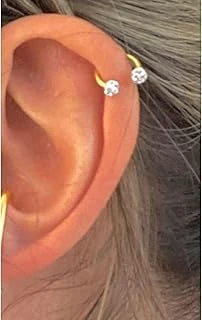Çelik Gold Yarım Ay Shambala Piercing 8Mm, Altın ürün görseli 1