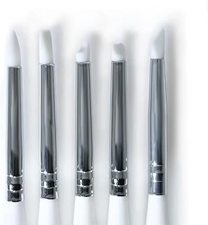 5Li Silikon Nail Dot Kalem Seti Heykel Kalem Seti Beyaz ürün görseli 1
