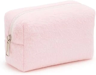 Peluş Yumuşacık Makyaj Çantası - Kozmetik Organizeri (Pembe) ürün görseli 1