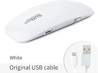 Beyaz Güneş Mini 6W Tırnak Kurutucu Lamba Taşınabilir 6 Led Uv Manikür Makinesi ürün görseli 1