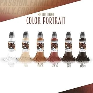 Michele Turco Portrait 6'Lı Dövme Boyası Seti - Famous Ink Dövme Boyası - 1Oz/30Ml ürün görseli 1