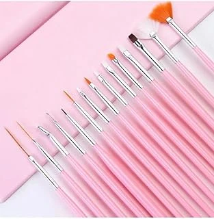 Fontenay Tırnak Desen Fırçası 15 Li 15Lidesenfırçası Pembe ürün görseli 1