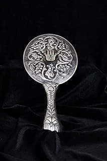 Turan Design.925 Ayar Gümüş Fatma'Nın Eli Motifli El Aynası ürün görseli 1