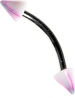 Rouge Curved Barbel Çelik Spike Piercing Tdgr00908 ürün görseli 1