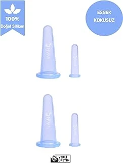 Silikon Vakumlu Masaj Kupası, Facial Cupping 4'Lü, Yüz Masaj Kupası ürün görseli 1