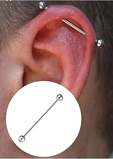 Titanyum Industrial Köprü Piercing, 38 Mm, Gri, Unisex ürün görseli 1