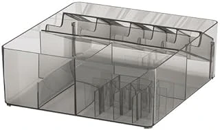 Çekmece İçi Makyaj Düzenleyici 32X28X10 Cm Makyaj Organizeri Füme Renk Bölmeli Kutu ürün görseli 1
