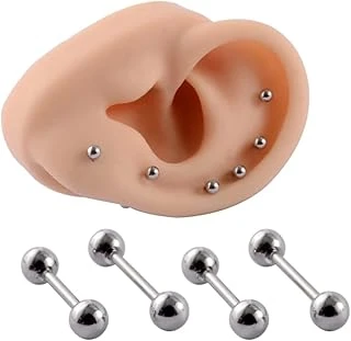 Çelik İki Tarafı Top Piercing Kıkırdak Piercing, Gri ürün görseli 1