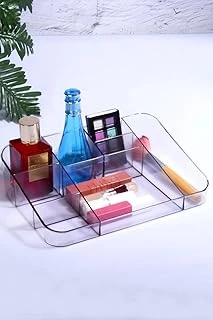 8 Bölmeli Füme Şeffaf Makyaj Organizeri Füme ürün görseli 1