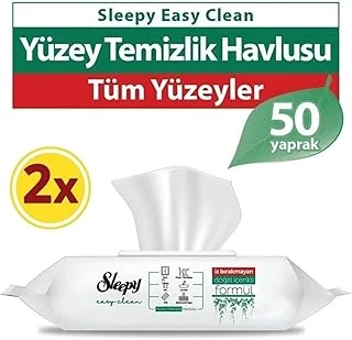 Sleepy Easy Clean Yüzey Temizlik Havlusu, 50'Li X 2 Adet ürün görseli 1