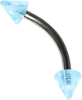 Rouge Curved Barbel Çelik Spike Piercing Tdgr00914 ürün görseli 1