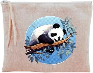 Sevimli Panda Baskılı Makyaj Çantası Bej, Lh78932601983124123 ürün görseli 1