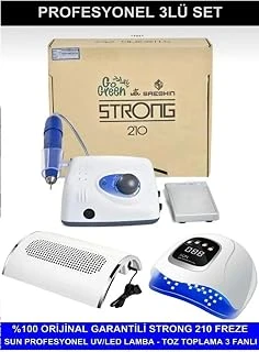 Fontenay Protez Tırnak Kalıcı Oje Seti, Strong 210 Freze Makinesi, Uv Led Kurutucu, Toz Toplama, Renkli ürün görseli 1