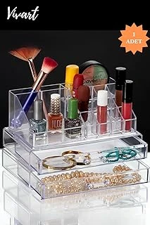 Vivart 3 Katlı Çekmeceli Makyaj Düzenleyici Organizer Set Çok Renkli Tek Ebat ürün görseli 1