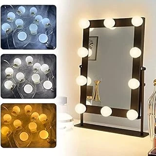 Technosmart 10Ledli Usbli Makyaj Aynası Lambası Hollywood Tarz Dekorasyon Aydınlatma Banyo Ciltbakım ürün görseli 1