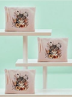 Çiçekli Baskılı 3'Lü Makyaj Çantası 20X25 Cm, Lh98274023542351231 ürün görseli 1