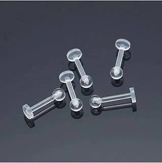 Antialerjik Şeffaf Bioplast Labret Piercing, Şeffaf, 0.8 Mm ürün görseli 1
