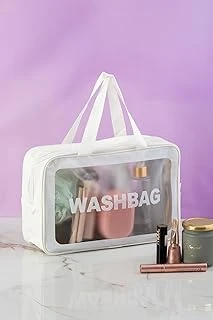 Porsima 3142-1 Şeffaf Seyahat Makyaj Çantası Su Geçirmez Organizer Washbag 20X30 Cm ürün görseli 1