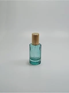 Boş Parfüm Şişesi 30 Ml Tekrar Dolum Yapılabilir, Altın Kapaklı, Turkuaz Rengi ürün görseli 1