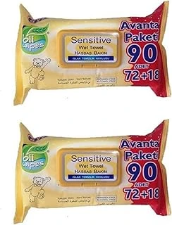 Sensitive Bii Wipes Islak Havlu, 90'Lı, 2 Adet ürün görseli 1