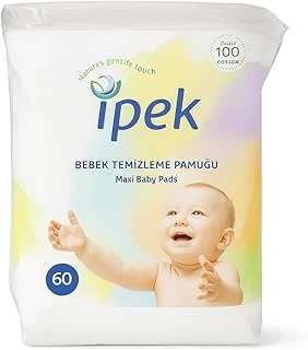 Bebek Temizleme Pamuğu 60’Lı –%100 Saf Pamuk Maxi Baby Pads | Yumuşak, Hipoalerjenik, Hassas Cilt Bebek Temizlik Pedi ürün görseli 1