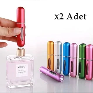 Mukko X2 Adet Parfüm Şişesi Çanta Içi Mini Doldurulabilir Seyahat Cep Yedek Parfüm Şişesi 5 Ml ürün görseli 1