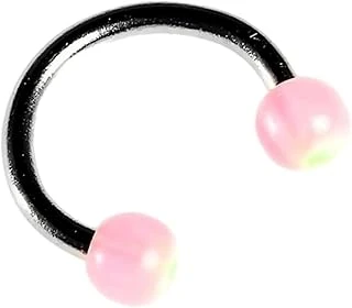 Circular Barbell 316L Çelik Piercing, Pembe ürün görseli 1