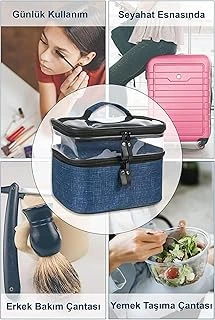 Ankaflex Makyaj Çantası Çift Bölmeli Şeffaf Çok Amaçlı Su Geçirmez Derin Hazneli Geniş Hacimli Profesyonel 3838000003 ürün görseli 1