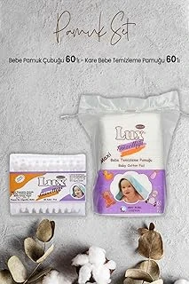 Lux Bebe Pamuk Çubuğu 60' Lı Kare Bebe Temizleme Pamuğu 60' Lı ürün görseli 1