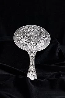 Turan Design.925 Ayar Gümüş Lotus Çiçeği Tasarım El Aynası ürün görseli 1