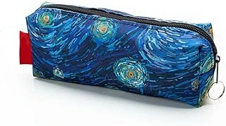 Yıldızlı Gece Tablosu Desenli Van Gogh Kalemlik Fermuarlı Makyaj Çantası ürün görseli 1