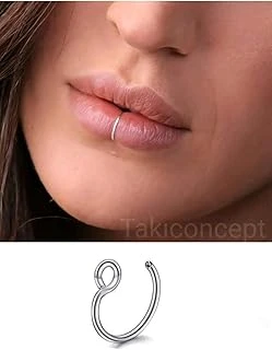 Çelik Deliksiz Dudak Piercing Piercing, Gri ürün görseli 1