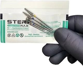 Freze Uç Sterilizasyon Zarfı Şeffaf - Mini Boy İndikatörlü Sterilizasyon Kraft Paketi 100Mmx65Mm (100) Adet ürün görseli 1