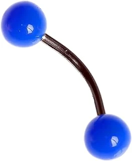 Rouge Moulin Curved Barbel 316L Bioplast Piercing, Bioplast ürün görseli 1
