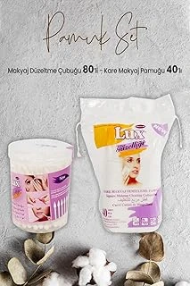 Lux Makyaj Düzeltme Çubuğu 80' Li Disk Kare Makyaj Pamuğu 40' Lı ürün görseli 1