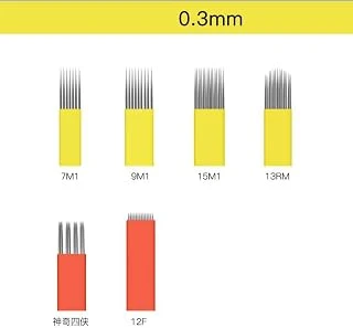 Bmx 15M1 Kalıcı Makyaj Microblading Kıl Tekniği Pudra Gölge İğne, 5 Adet ürün görseli 1