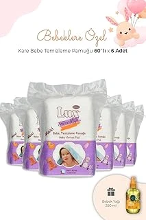 Lux Bebe Temizleme Pamuğu Kare 60' Lı X 6 Adet Bebek Yağı ürün görseli 1