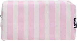 Pembe Shk221 Kanvas Kumaş, Tek Bölmeli, Fermuarlı, Çok Amaçlı Seyahat Makyaj Çantası,Pembe ürün görseli 1