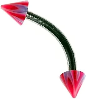 Rouge Moulin Curved Barbel Çelik Spike Piercing Tdgr00900 ürün görseli 1