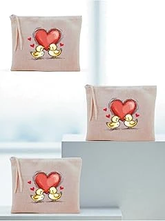 Civciv Baskılı 3'Lü Makyaj Çantası 20X25 Cm, Lh9873240235235234123 ürün görseli 1