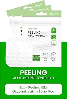 Dermal Elma Özlü Peeling Tonik Pedi, Gözenek Temizleyici Aydınlatıcı, 8 Adet ürün görseli 1