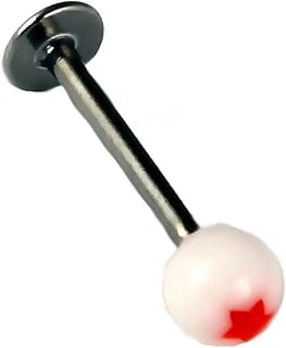Rouge Labret Stud 316 L Bioplast Piercing Tdgr00933 ürün görseli 1