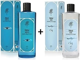 Rebul Kolonya Aqua 270 Ml & Kolonya Ice 270 Ml Cam Şişe Seti ürün görseli 1