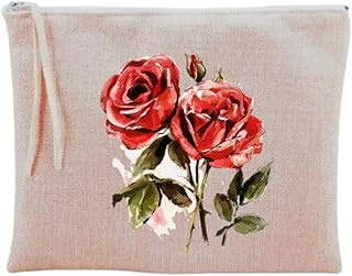 Gül Baskılı Makyaj Çantası Bej, Lh90723642094123123 ürün görseli 1