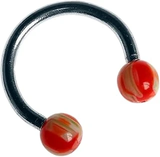 Circular Barbell 316L Çelik Piercing, Unisex, Turuncu ürün görseli 1