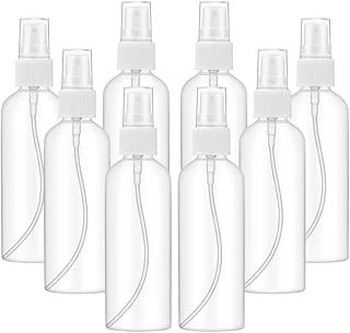 8 Adet Sprey Şişesi, 100 Ml, Küçük Boş Püskürtücü, İnce Sis - Plastik Şeffaf ürün görseli 1