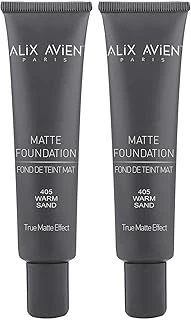 Alix Avien Uzun Süre Kalıcı Doğal Mat Bitişli E Vitamini Içeren Mat Fondöten - Matte Foundation 405 Warm Sand (2 Paketi) ürün görseli 1