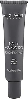 Alix Avien Uzun Süre Kalıcı Doğal Mat Bitişli E Vitamini Içeren Mat Fondöten - Matte Foundation 407 True Sand ürün görseli 1