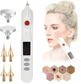 Elektrikli Plazma Kalemi Ben Çıkarma Koyu Çıkarıcı Siğil Çil Cilt Etiketi Dövme Çıkarma Aracı Ev Güzellik Salonu İçin, 5 Seviyeli Hız, Lcd Ekran,White ürün görseli 1